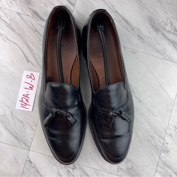 •Allen Edmonds Grayson Men 14 2A Black Tassel Leather Loafer Slip On Dress Shoes - Picture 5 of 13